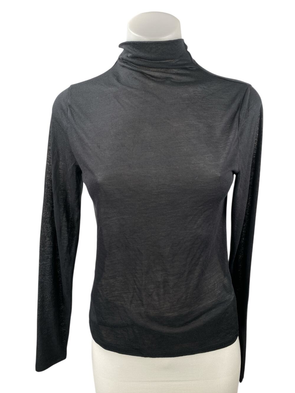 Abercrombie & Fitch Women's Black Turtleneck Long Sleeve Slim Fit Sweater Top S